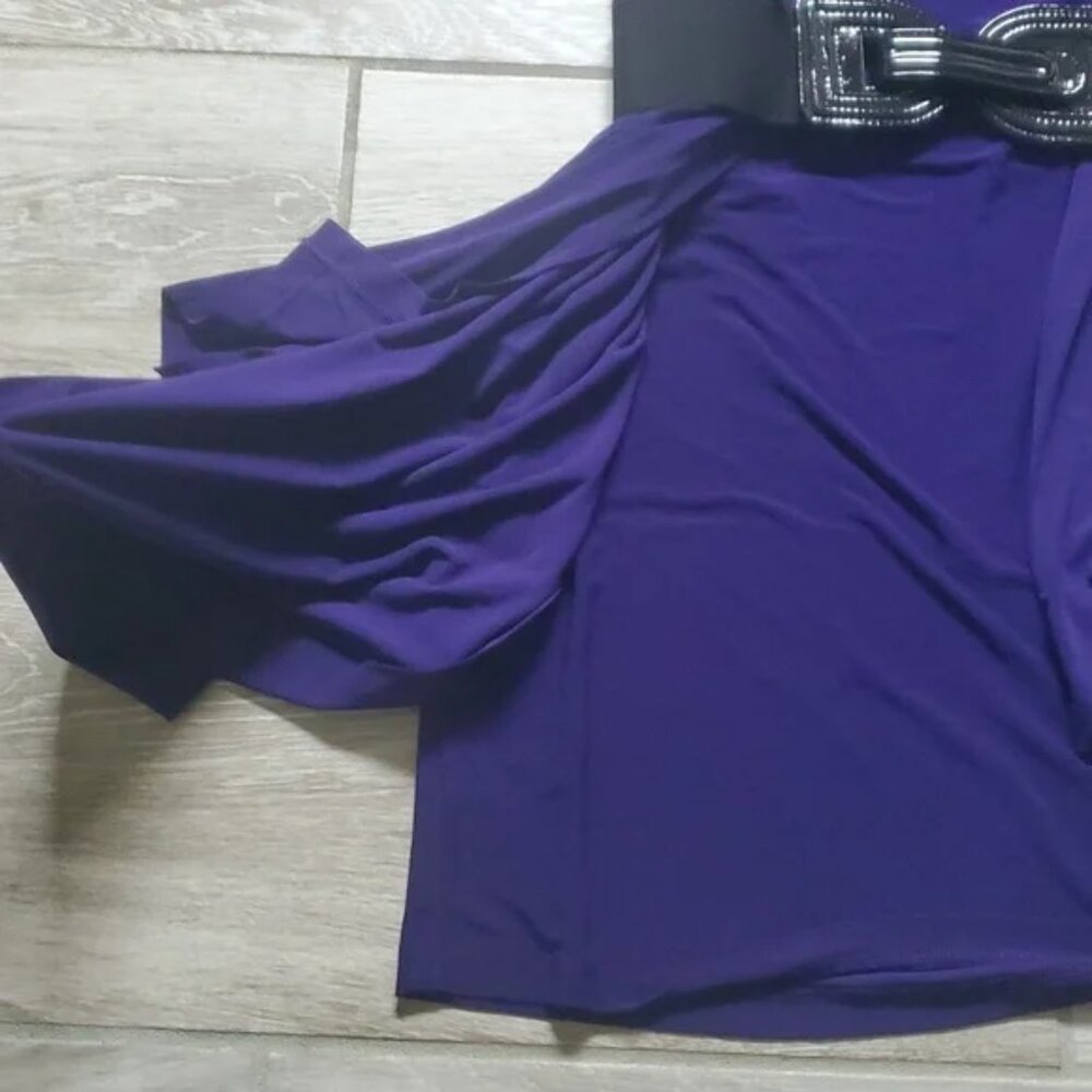 Dressbarn 2-in-1 Sleeveless Belted Tunic Shirt - Picture 9 of 13